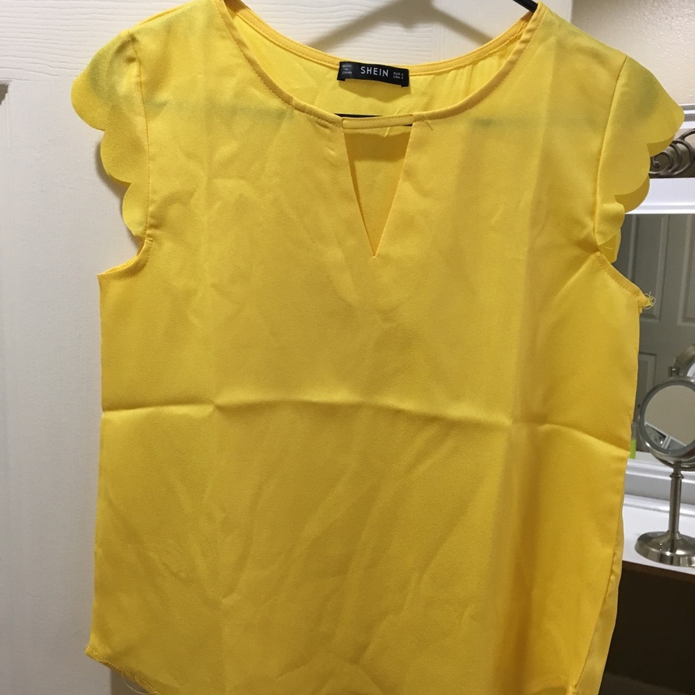 Shein Yellow Blouse